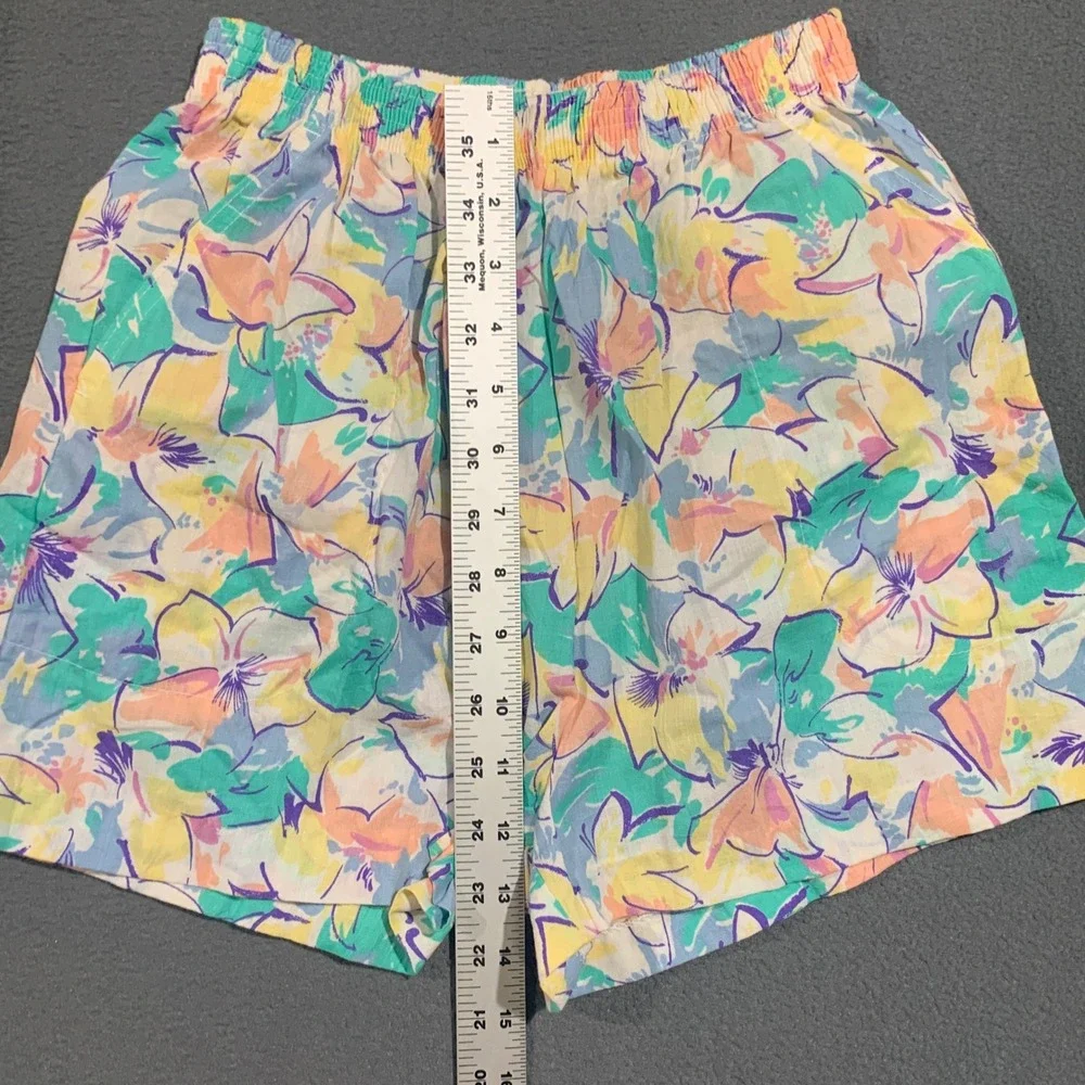 The‎ Season Ticket Vintage Girls Floral Shorts Set High Waist Long Grandma 10/12